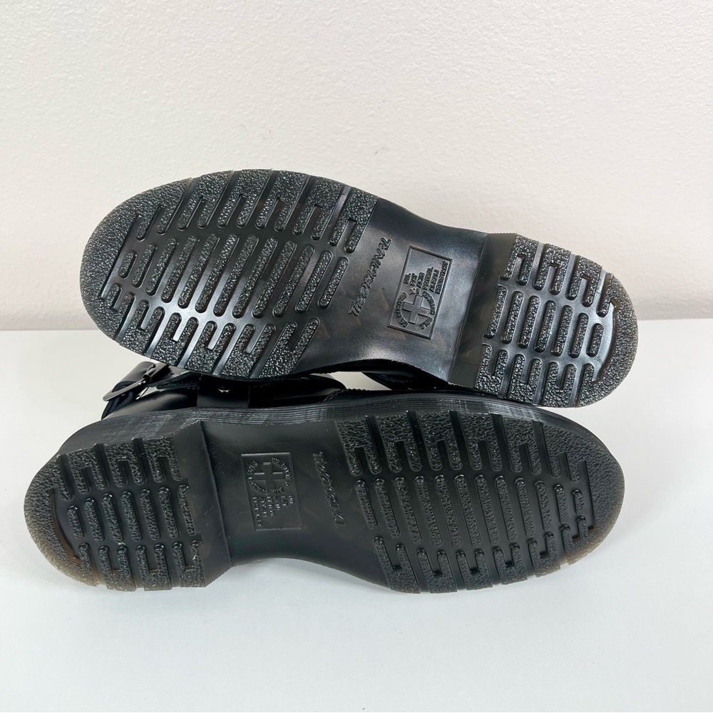 Dr. Martens WINCOX Black Leather Harness Buckle Moto Chelsea Boots Sz 9 NEW - Picture 12 of 16